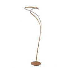 Twist lampa podłogowa led 30W ściemnialna złota matowa
